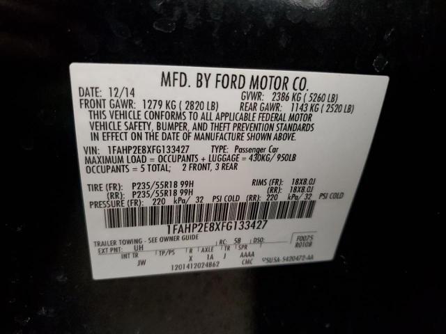 2015 FORD TAURUS SEL - 1FAHP2E8XFG133427