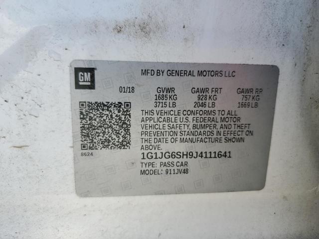 2018 CHEVROLET SONIC - 1G1JG6SH9J4111641