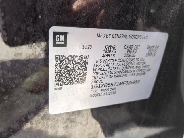 2021 CHEVROLET MALIBU LS - 1G1ZB5ST1MF025653