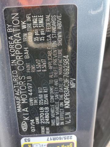 2015 KIA SPORTAGE L - KNDPB3AC3F7692984
