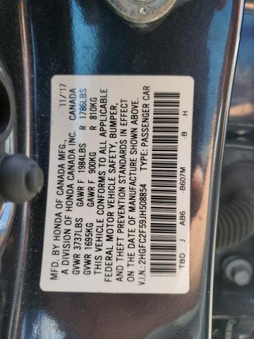 2018 HONDA CIVIC LX - 2HGFC2F59JH508854