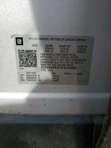 2019 CHEVROLET EQUINOX PR - 2GNAXPEX7K6233681