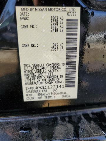 2020 NISSAN ALTIMA SR - 1N4BL4CV2LC122141