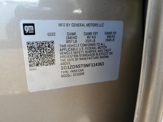 2022 CHEVROLET MALIBU LT - 1G1ZD5ST5NF114363
