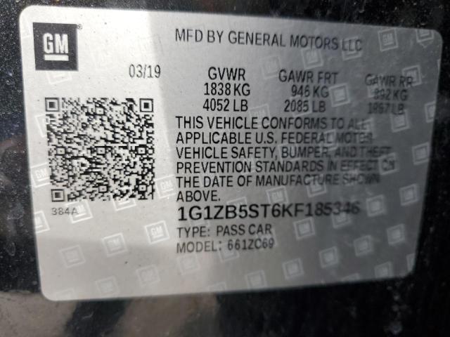 2019 CHEVROLET MALIBU LS - 1G1ZB5ST6KF185346