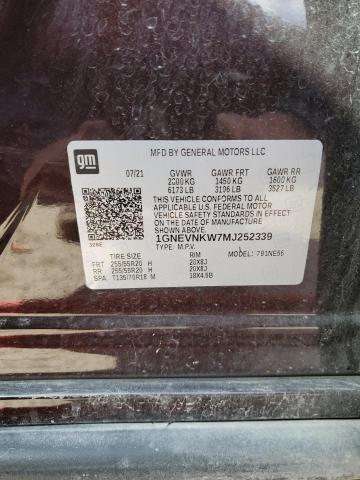 2021 CHEVROLET TRAVERSE H 1GNEVNKW7MJ252339