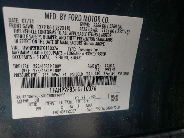 2015 FORD TAURUS - 1FAHP2F85FG110376