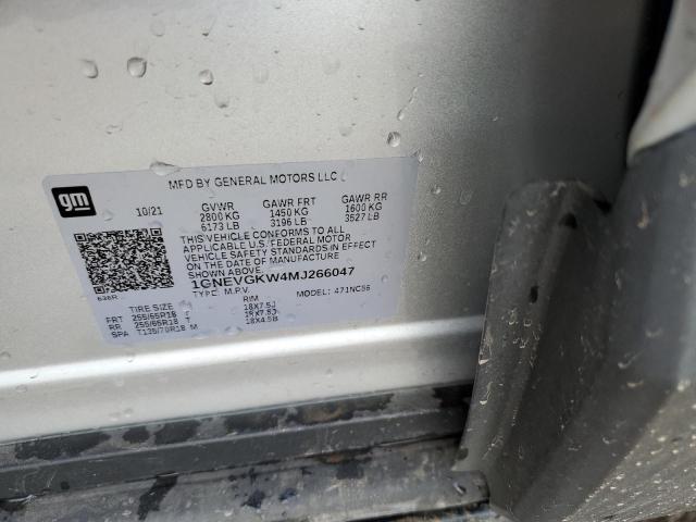 2021 CHEVROLET TRAVERSE L - 1GNEVGKW4MJ266047