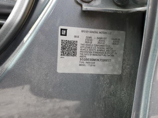 2019 CHEVROLET CRUZE LT - 1G1BE5SM7K7105077