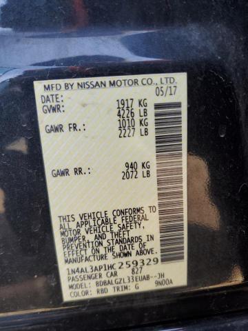 2017 NISSAN ALTIMA 2.5 - 1N4AL3AP1HC259329