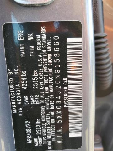 2022 KIA K5 EX - 5XXG34J20NG153660