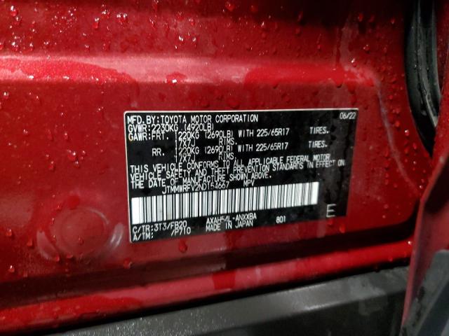 2022 TOYOTA RAV4 LE - JTMMWRFV2ND154667