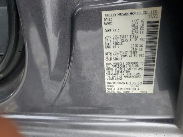 2022 NISSAN FRONTIER S - 1N6ED1EK6NN633510