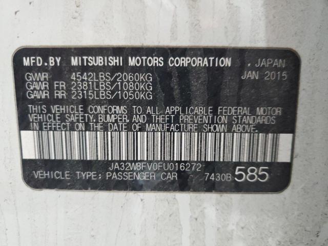 2015 MITSUBISHI LANCER EVO JA32W8FV0FU016272