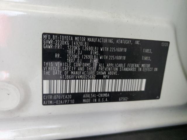 2021 TOYOTA RAV4 XLE P - 4T3B6RFV4MU025662
