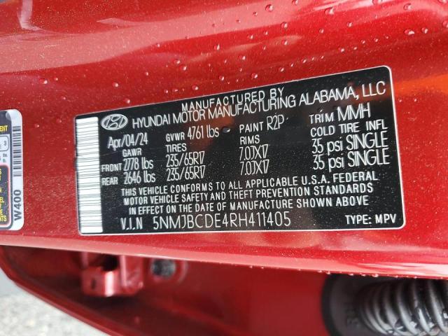 2024 HYUNDAI TUCSON SEL - 5NMJBCDE4RH411405