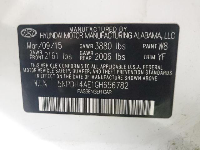 2016 HYUNDAI ELANTRA SE - 5NPDH4AE1GH656782