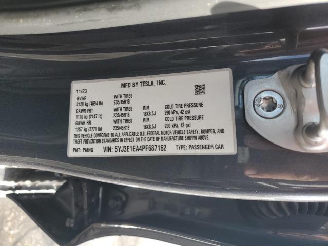 2023 TESLA MODEL 3 - 5YJ3E1EA4PF687162