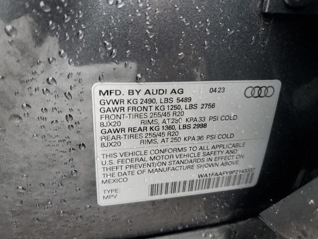 2023 AUDI Q5 PRESTIG WA1FAAFY9P2143337