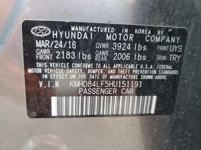 2017 HYUNDAI ELANTRA SE - KMHD84LF5HU151191