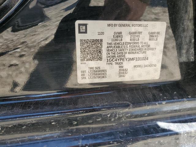 2021 CHEVROLET SILVERADO - 1GC4YPEY3MF131024