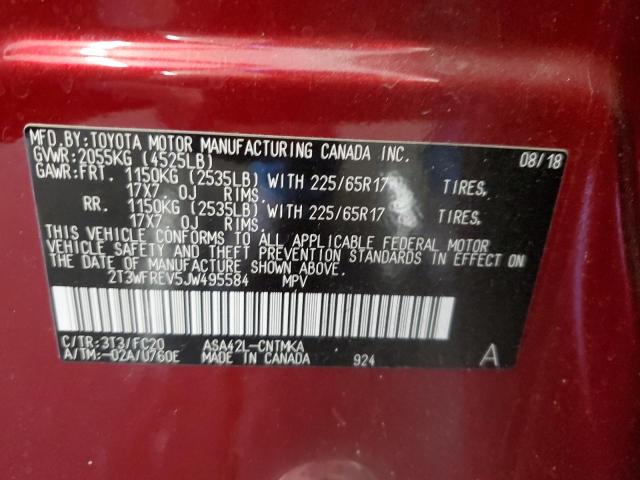 2018 TOYOTA RAV4 ADVEN - 2T3WFREV5JW495584