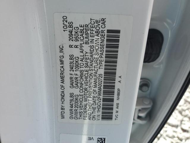 2021 HONDA ACCORD TOU - 1HGCV2F96MA002725