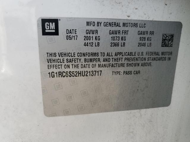 2017 CHEVROLET VOLT LT 1G1RC6S52HU213717