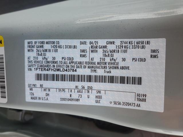 2021 FORD RANGER XL - 1FTER4FH2MLD43784