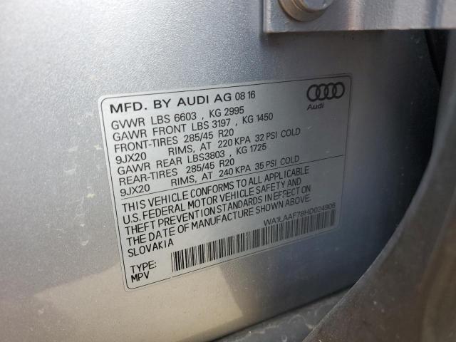 2017 AUDI Q7 PREMIUM WA1LAAF78HD024906
