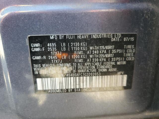 2016 SUBARU OUTBACK 2. - 4S4BSAFC1G3202053
