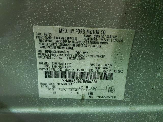 2015 FORD FLEX SEL - 2FMHK6C86FBA06776