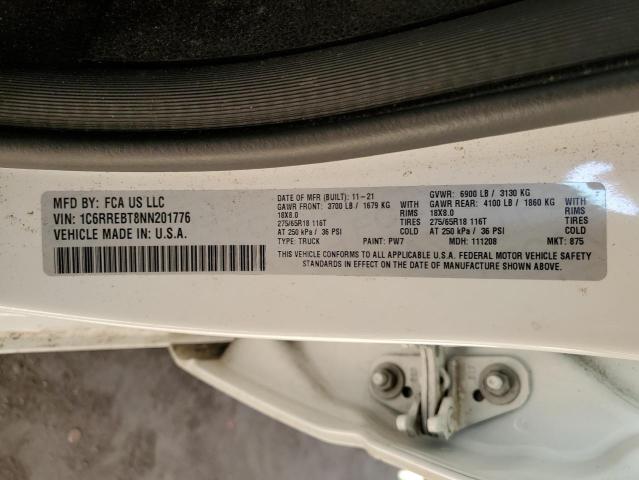 2022 RAM 1500 BIG H - 1C6RREBT8NN201776