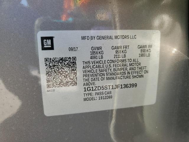 2018 CHEVROLET MALIBU LT 1G1ZD5ST1JF136399