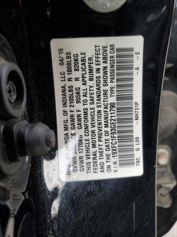 2016 HONDA CIVIC TOUR - 19XFC1F93GE211790