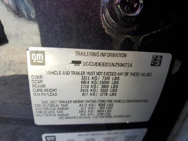 1GCUDEED1NZ594714 2022 CHEVROLET ALL Models