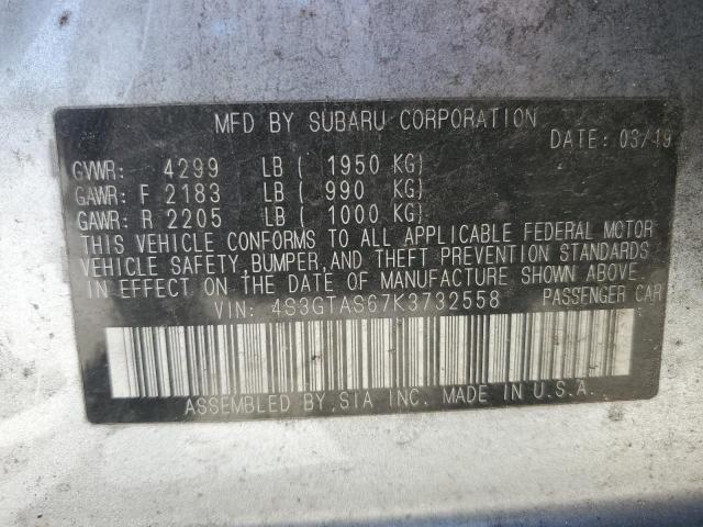 2019 SUBARU IMPREZA LI 4S3GTAS67K3732558