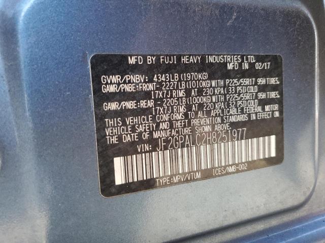 2017 SUBARU CROSSTREK - JF2GPALC2H8251977