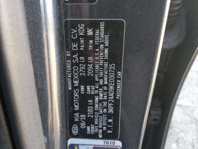 2019 KIA FORTE FE 3KPF24AD9KE030735