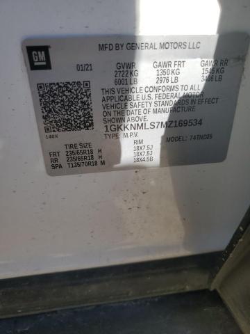 2021 GMC ACADIA SLT - 1GKKNMLS7MZ169534
