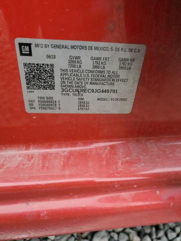 2018 CHEVROLET SILVERADO - 3GCUKREC9JG449791