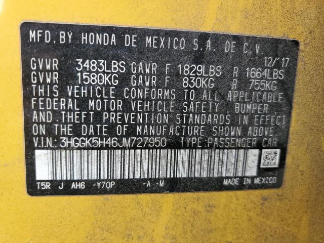 2018 HONDA FIT LX - 3HGGK5H46JM727950