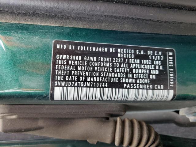 2018 VOLKSWAGEN BEETLE SE - 3VWJD7AT5JM710744