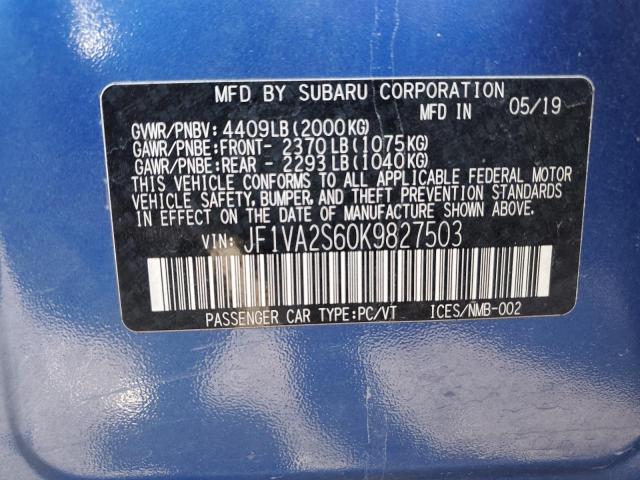 2019 SUBARU WRX STI - JF1VA2S60K9827503