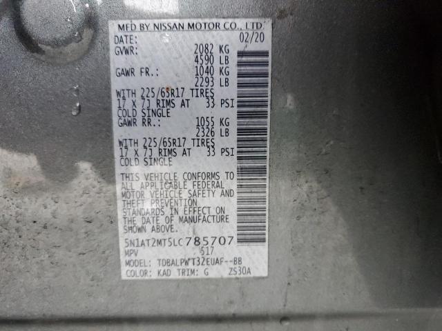 5N1AT2MT5LC785707 2020 NISSAN ROGUE