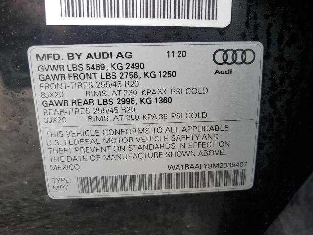 2021 AUDI Q5 PREMIUM - WA1BAAFY9M2035407