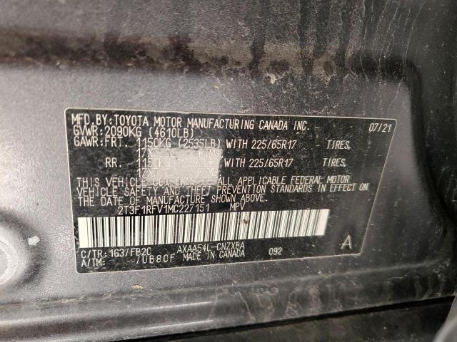 2021 TOYOTA RAV4 LE 2T3F1RFV1MC227151