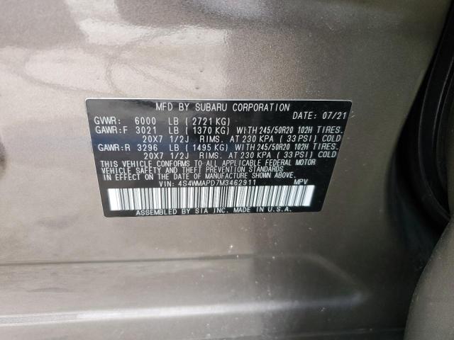 2021 SUBARU ASCENT LIM - 4S4WMAPD7M3462911