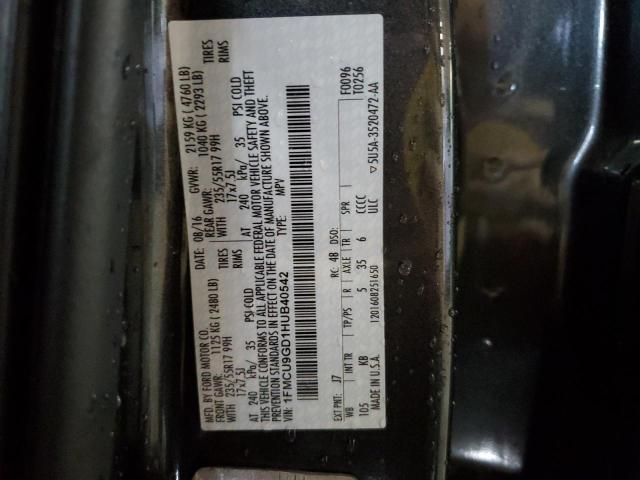 2017 FORD ESCAPE SE - 1FMCU9GD1HUB40542