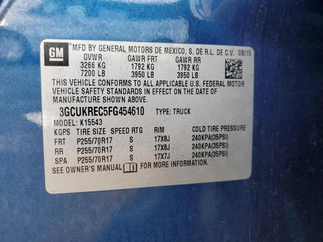 2015 CHEVROLET SILVERADO - 3GCUKREC5FG454610